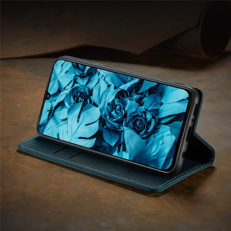 CASEME 013 Series Auto-absorbed Leather Shell for Samsung Galaxy M31 - Green