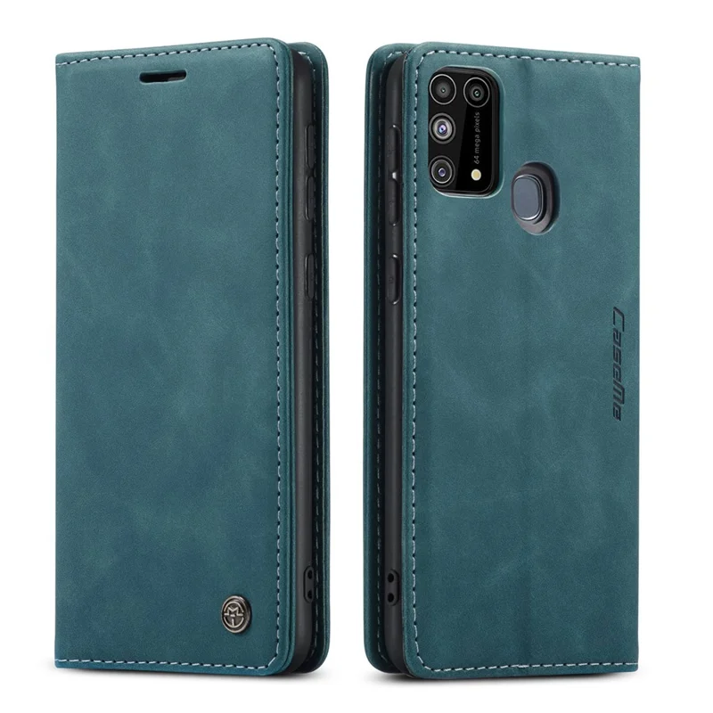 CASEME 013 Series Auto-absorbed Leather Shell for Samsung Galaxy M31 - Green