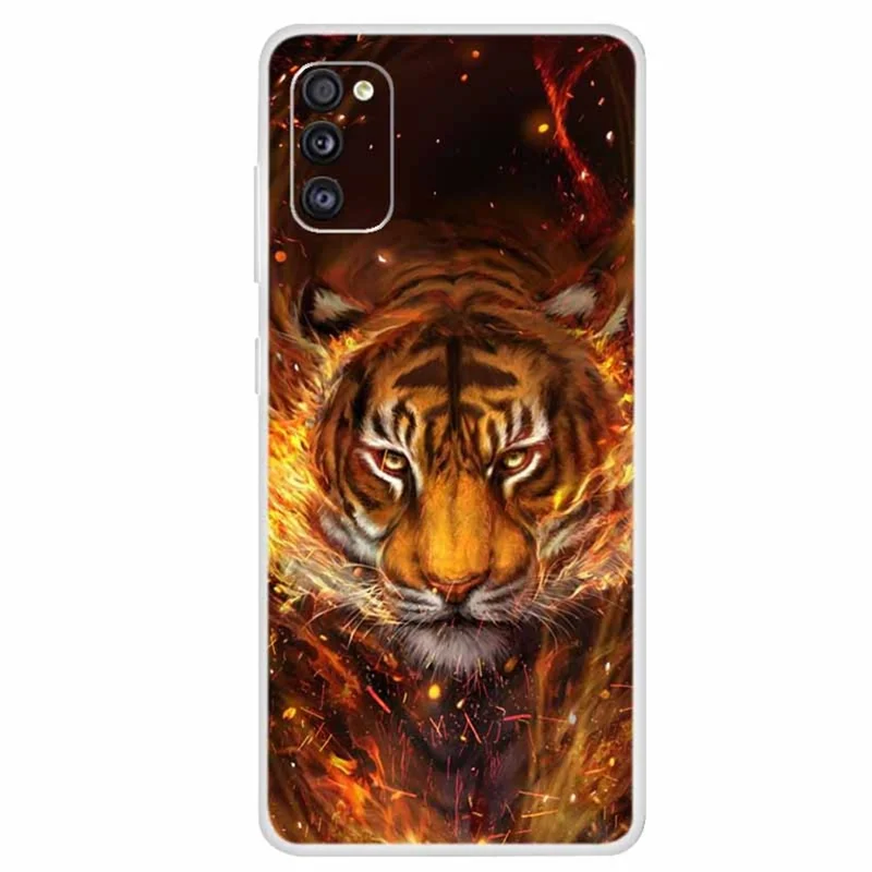 Pattern Printing Soft TPU Phone Case Cover for Samsung Galaxy A41 (Global Version) - Tiger