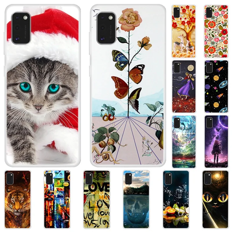 Pattern Printing Soft TPU Phone Case Cover for Samsung Galaxy A41 (Global Version) - Tiger
