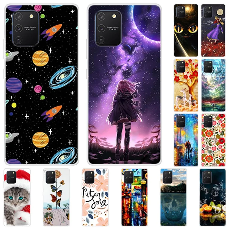 Pattern Printing Soft TPU Phone Case for Samsung Galaxy A91/S10 Lite - Cosmic Space