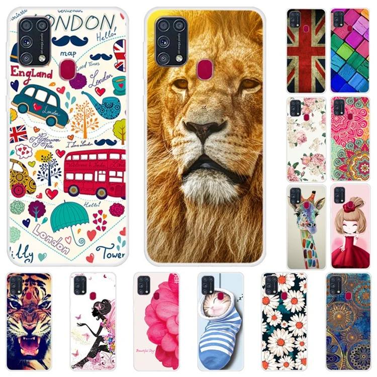 Pattern Printing Soft TPU Phone Case Cover for Samsung Galaxy M31 - Colorful Blocks