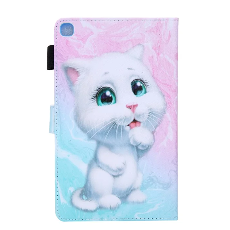 Scheda Tablet Con Tablet Con Tablet Con Tavoletta In Pelle Multi-angolo Stampa Modello Per Samsung Galaxy Tab A 8.0 Wi-Fi (2019) SM-T290 / T295 - Kitty Adorabile