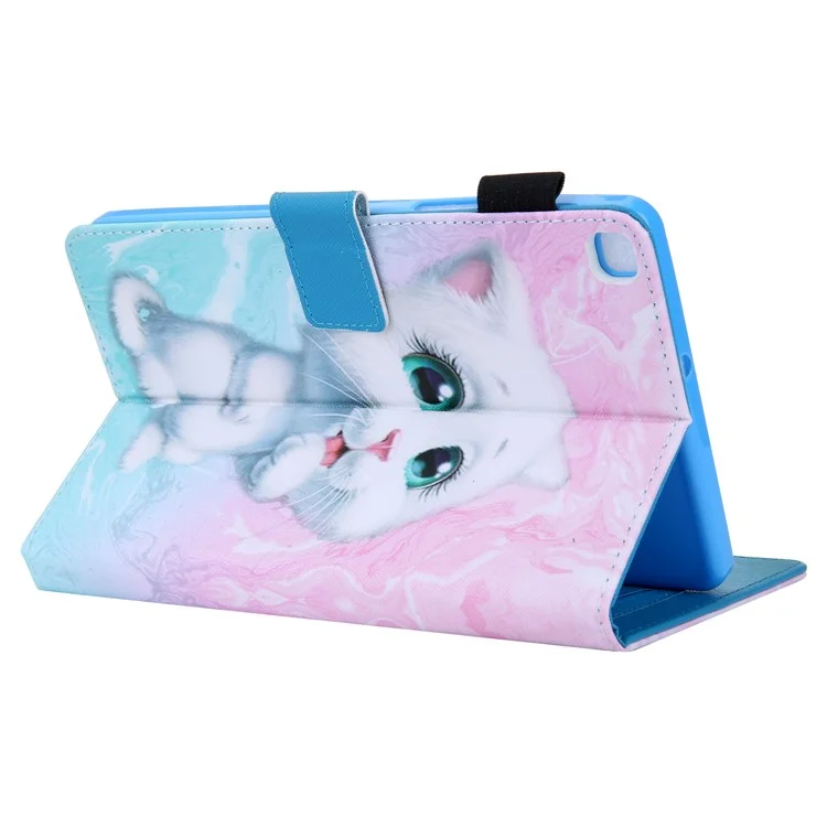 Scheda Tablet Con Tablet Con Tablet Con Tavoletta In Pelle Multi-angolo Stampa Modello Per Samsung Galaxy Tab A 8.0 Wi-Fi (2019) SM-T290 / T295 - Kitty Adorabile