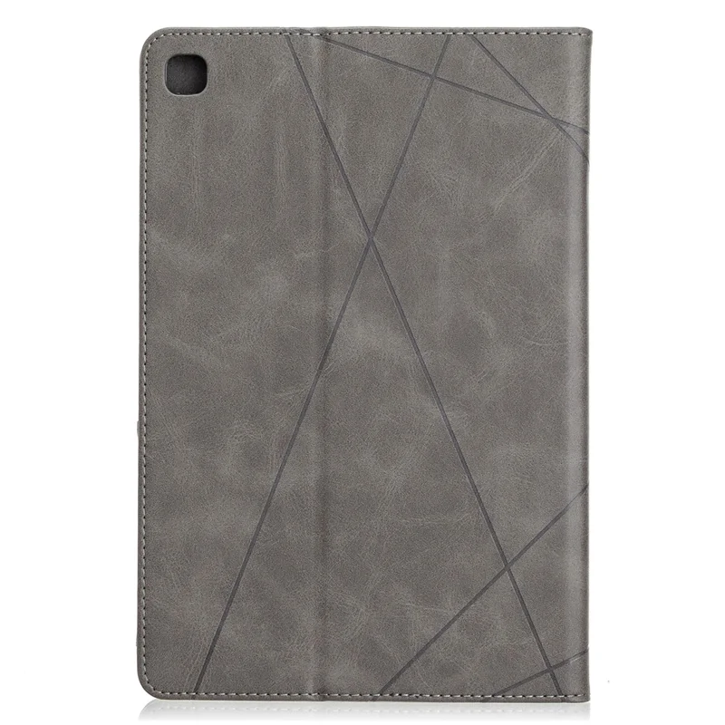 Geometric Pattern Wake/Sleep Leather Stand Case for Samsung Galaxy Tab S5e SM-T720 - Grey