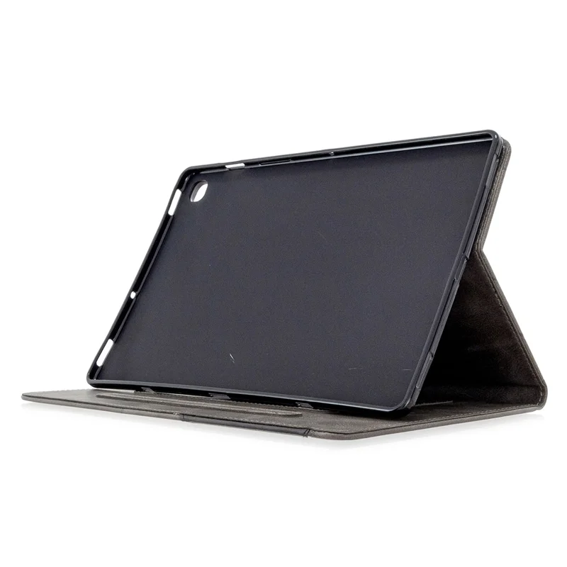 Geometric Pattern Wake/Sleep Leather Stand Case for Samsung Galaxy Tab S5e SM-T720 - Grey