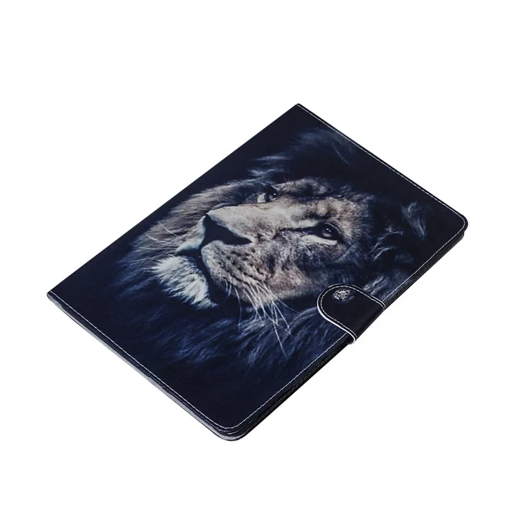 Pattern Printing Wallet Leather Tablet Cover for Samsung Galaxy Tab S6 Lite (2020) P610 P615 / (2022) / (2024) - Lion