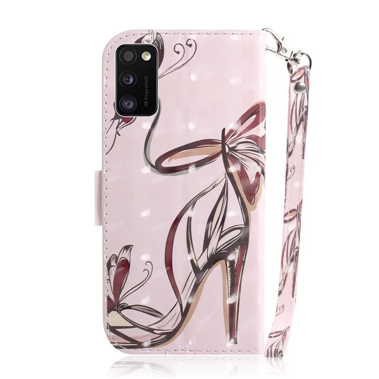 Pattern Printing Light Spot Decor Leather Wallet Phone Case for Samsung Galaxy A41 (Global Version) - High Heels