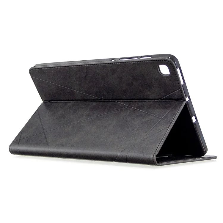 Case Inteligente de Cuero de Soporte Geométrico Para Samsung Galaxy Tab S6 Lite P610/P615/S6 Lite (2022) - Negro