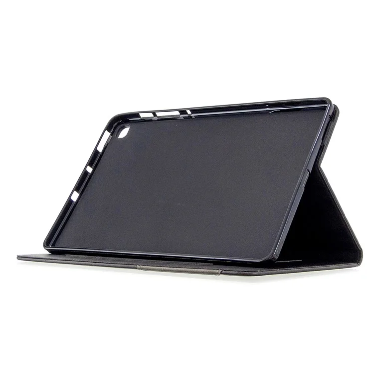 Étui intelligent en cuir avec motif géométrique pour Samsung Galaxy Tab S6 Lite (2020) P610 P615 / (2022) / (2024) - Noir
