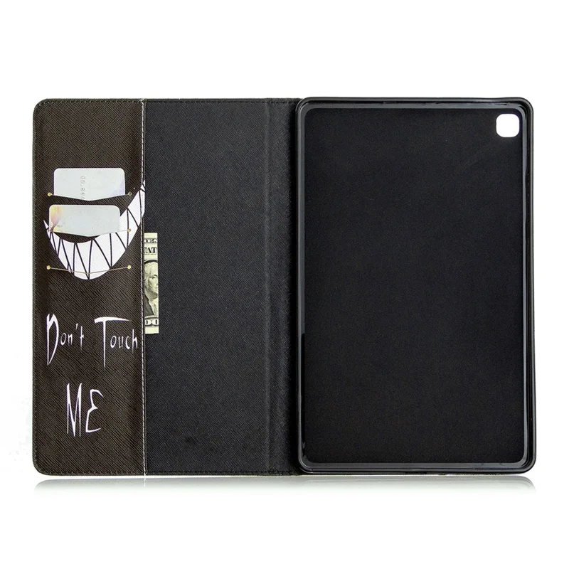 Pattern Printing Flip Leather Wallet Tablet Shell for Samsung Galaxy Tab S6 Lite (2020) P610 P615 / (2022) / (2024) - Don't Touch Me