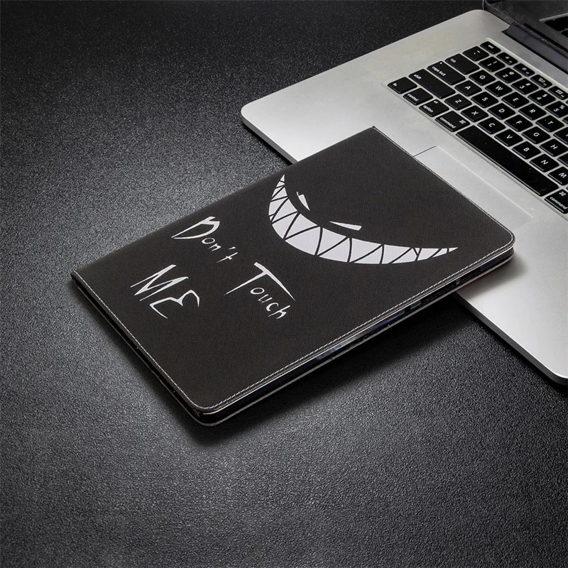 Pattern Printing Flip Leather Wallet Tablet Shell for Samsung Galaxy Tab S6 Lite (2020) P610 P615 / (2022) / (2024) - Don't Touch Me