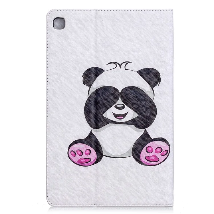 Pattern Printing Flip Leather Wallet Tablet Shell for Samsung Galaxy Tab S6 Lite (2020) P610 P615 / (2022) / (2024) - Panda