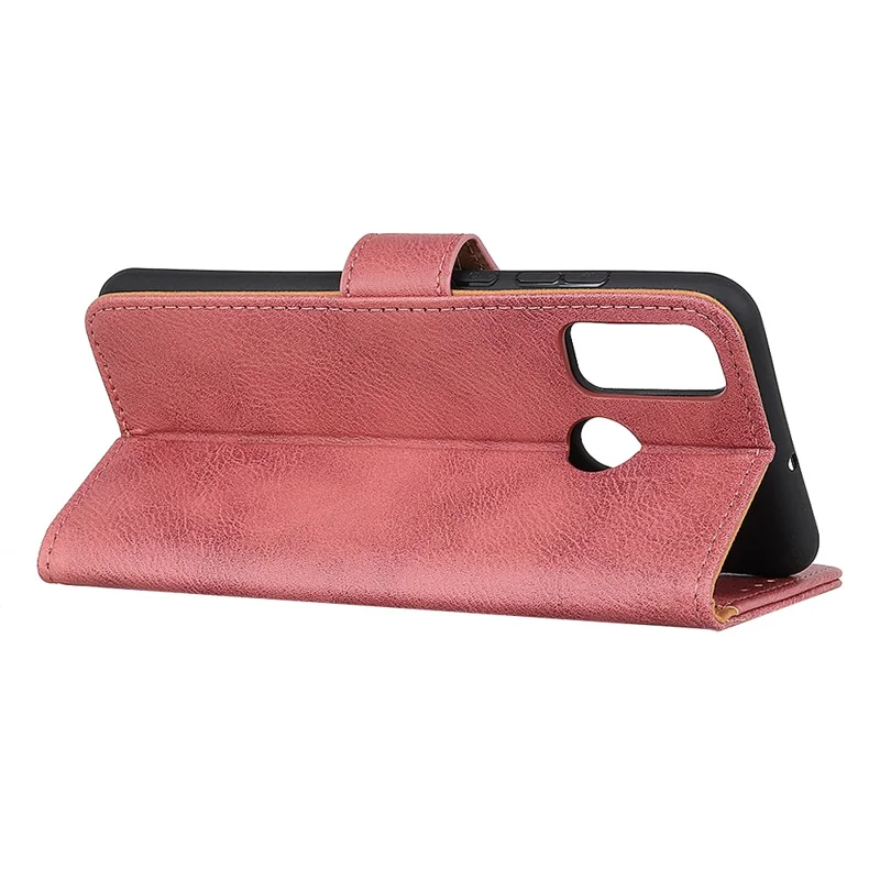KHAZNEH Leather Wallet Stand Case for Samsung Galaxy A21s - Pink