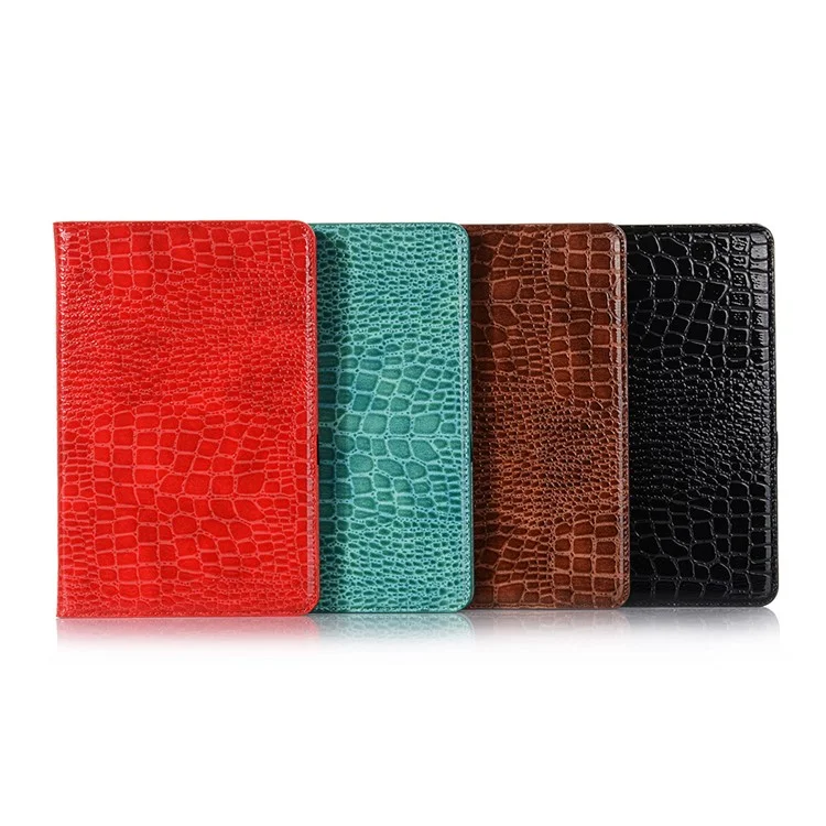 Crocodile Texture Wallet Leather Smart Tablet Case for Samsung Galaxy Tab S6 Lite (2020) P610 P615 / (2022) / (2024) - Red
