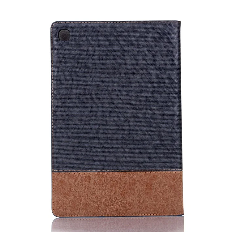 Cross Texture Leather Wallet Smart Tablet Case for Samsung Galaxy Tab S6 Lite (2020) P610 P615 / (2022) / (2024) - Blue