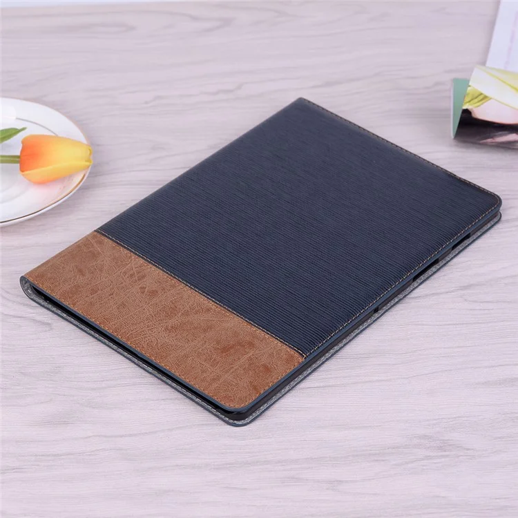 Cross Texture Leather Wallet Smart Tablet Case for Samsung Galaxy Tab S6 Lite (2020) P610 P615 / (2022) / (2024) - Blue