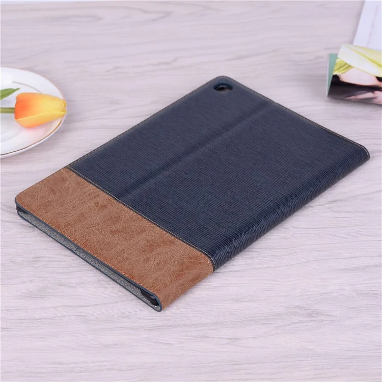 Cross Texture Leather Wallet Smart Tablet Case for Samsung Galaxy Tab S6 Lite (2020) P610 P615 / (2022) / (2024) - Blue