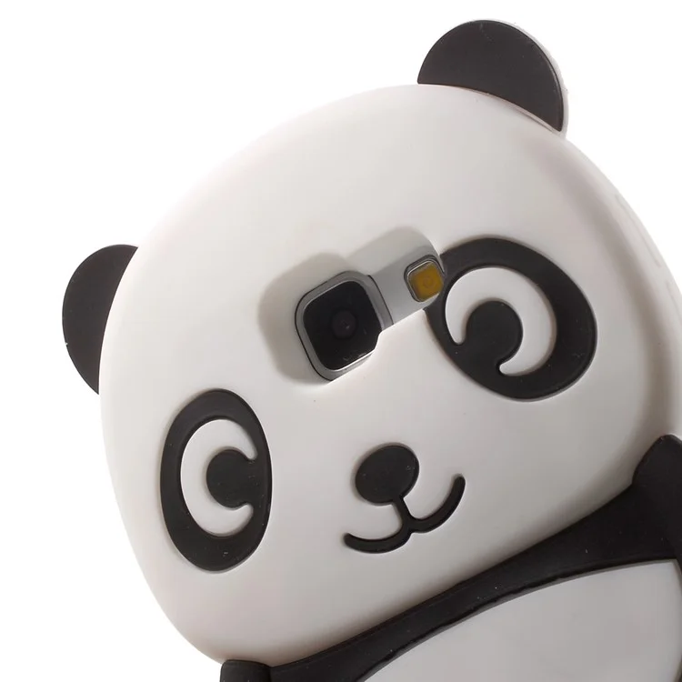 3D Panda Silicone Protective Case for Samsung Galaxy A5 SM-A510F (2016) - Black