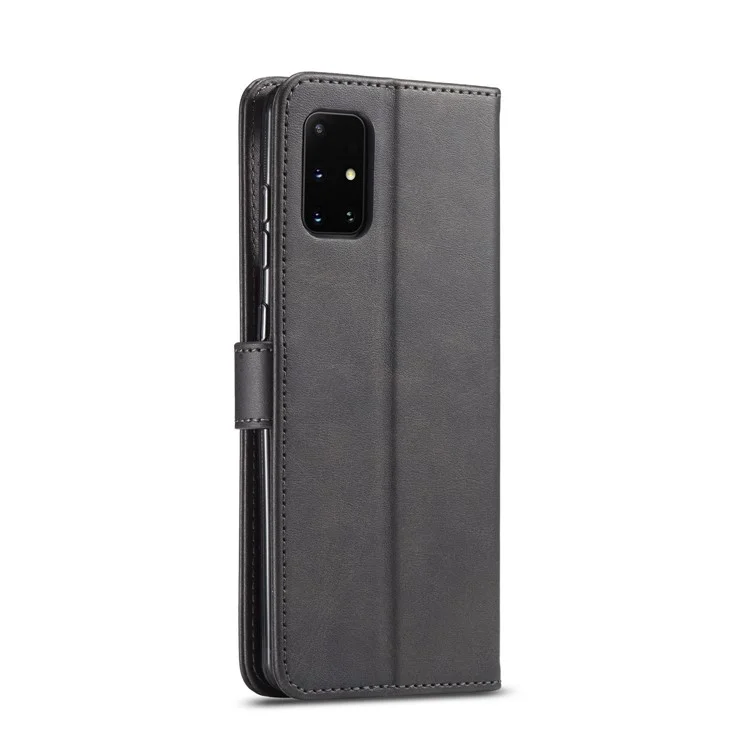 LC.IMEEKE Wallet Leather Shell for Samsung Galaxy A71 5G SM-A716 - Black