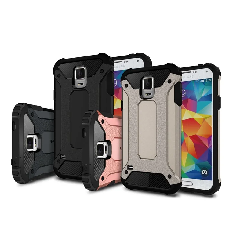 Armor PC TPU Back Case for Samsung Galaxy S5 G900 - Black