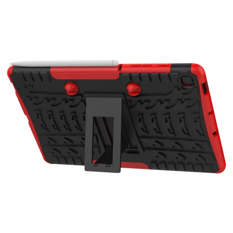 Modèle de Pneu Cool PC + Coque Antidérapante TPU Avec Kickstand Pour Samsung Galaxy Tab S6 Lite P610 / P615 / S6 Lite (2022) - Rouge