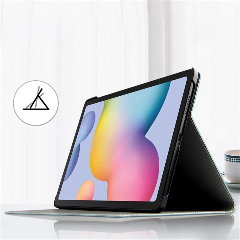 Ultra-thin Deer Pattern PU Leather + PC Tablet Protective Cover for Samsung Galaxy Tab S6 Lite (2020) P610 P615 / (2022) / (2024) - Blue
