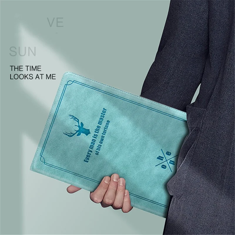 Ultra-thin Deer Pattern PU Leather + PC Tablet Protective Cover for Samsung Galaxy Tab S6 Lite (2020) P610 P615 / (2022) / (2024) - Blue