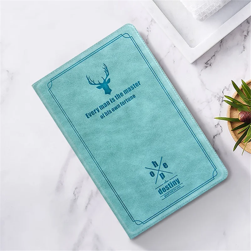 Ultra-thin Deer Pattern PU Leather + PC Tablet Protective Cover for Samsung Galaxy Tab S6 Lite (2020) P610 P615 / (2022) / (2024) - Blue