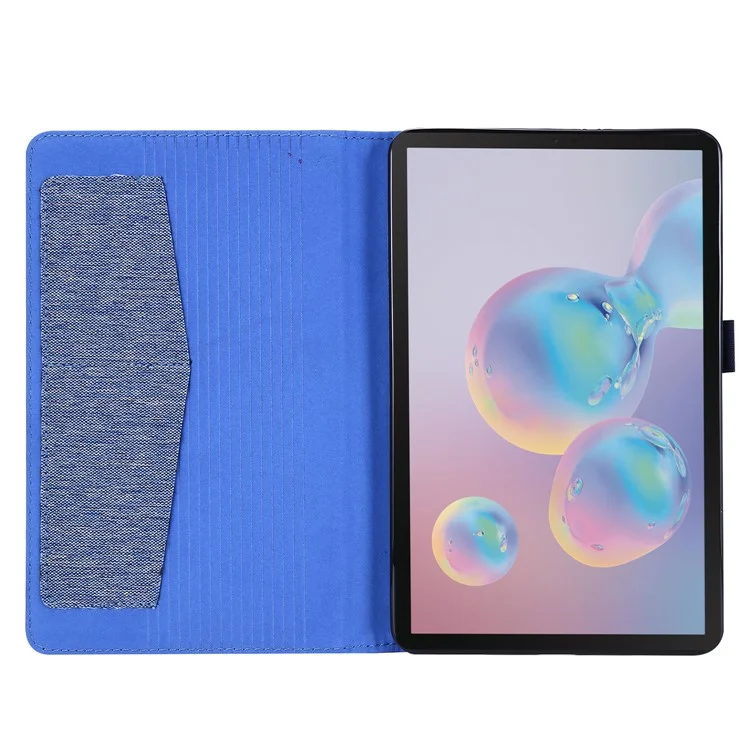 Cloth Texture Card Slots Stand Leather Protective Cover for Samsung Galaxy Tab A 8.4 (2020) T307 - Blue