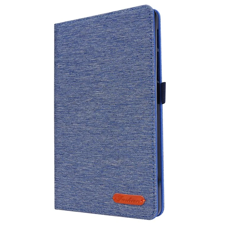 Cloth Texture Card Slots Stand Leather Protective Cover for Samsung Galaxy Tab A 8.4 (2020) T307 - Blue