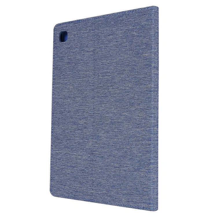 Cloth Texture Card Slots Stand Leather Protective Shell for Samsung Galaxy Tab S6 Lite (2020) / (2022) / (2024) - Blue