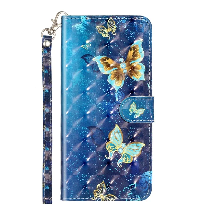 Light Spot Decor Embossed Pattern Leather Wallet Case for Samsung Galaxy A50/A30s/A50s - Butterfly
