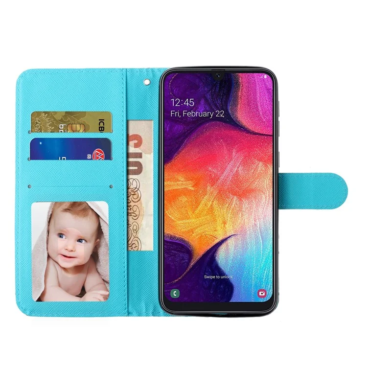 Decorazioni Per Macchine Leggero Motivi in ​​rilievo in Cuoio Per il Samsung Galaxy A50/a30s/a50s - la Farfalla