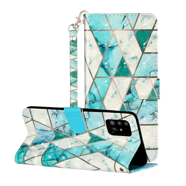 Light Spot Decor Тис Чистота Кожаная Крышка Кошелька Для Телефона Для Samsung Galaxy A51 SM-A515 - Керамическая Плитка