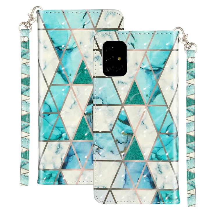 Light Spot Decor Тис Чистота Кожаная Крышка Кошелька Для Телефона Для Samsung Galaxy A51 SM-A515 - Керамическая Плитка