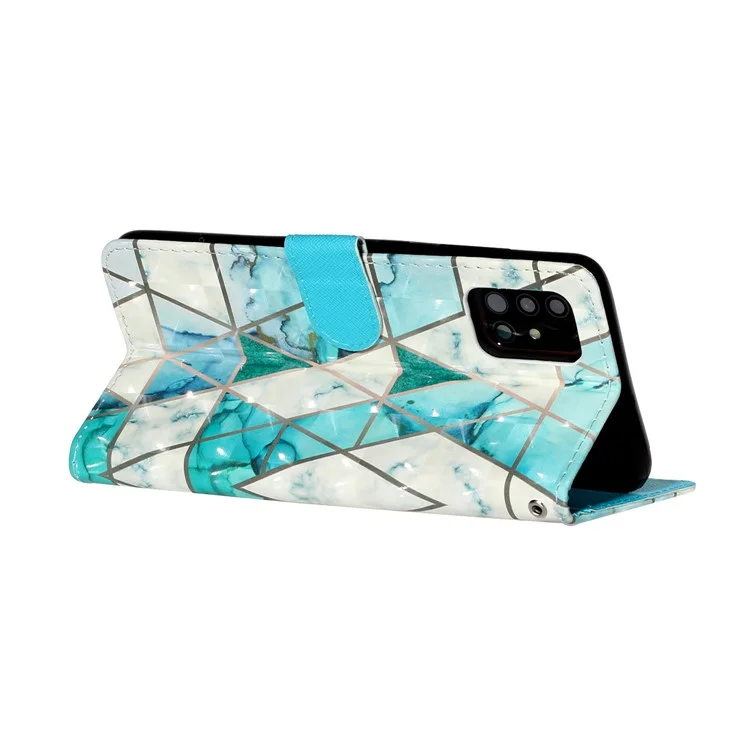 Light Spot Decor Тис Чистота Кожаная Крышка Кошелька Для Телефона Для Samsung Galaxy A51 SM-A515 - Керамическая Плитка