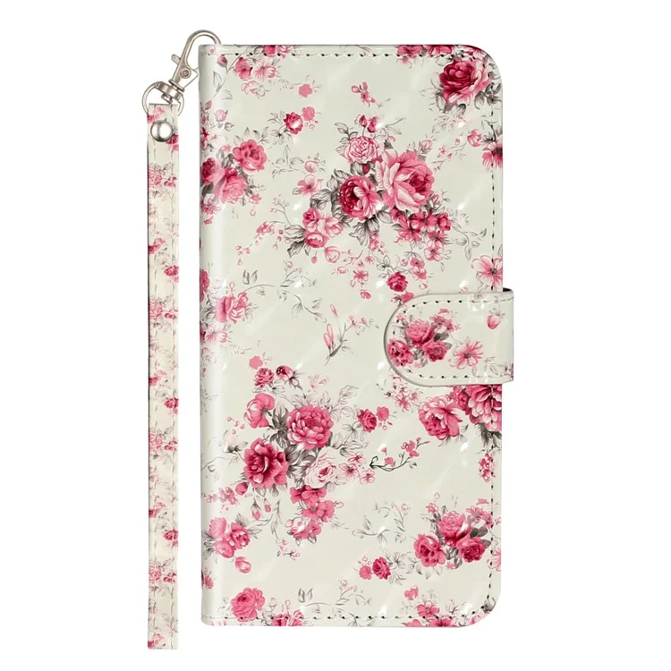 Ligera Decoración Patrón en Relieve Case de Cuero Para Samsung Galaxy S10 - Flor