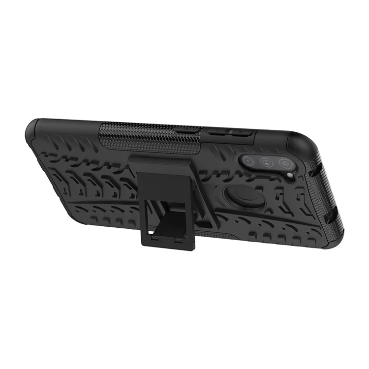 Coque antidérapante en PC + TPU avec support intégré pour Samsung Galaxy A11 (version américaine) - Noir
