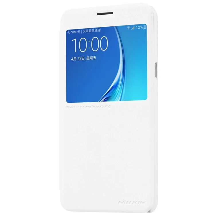 NILLKIN Sparkle Series for Samsung Galaxy J7 (2016) View Window Leather Case - White