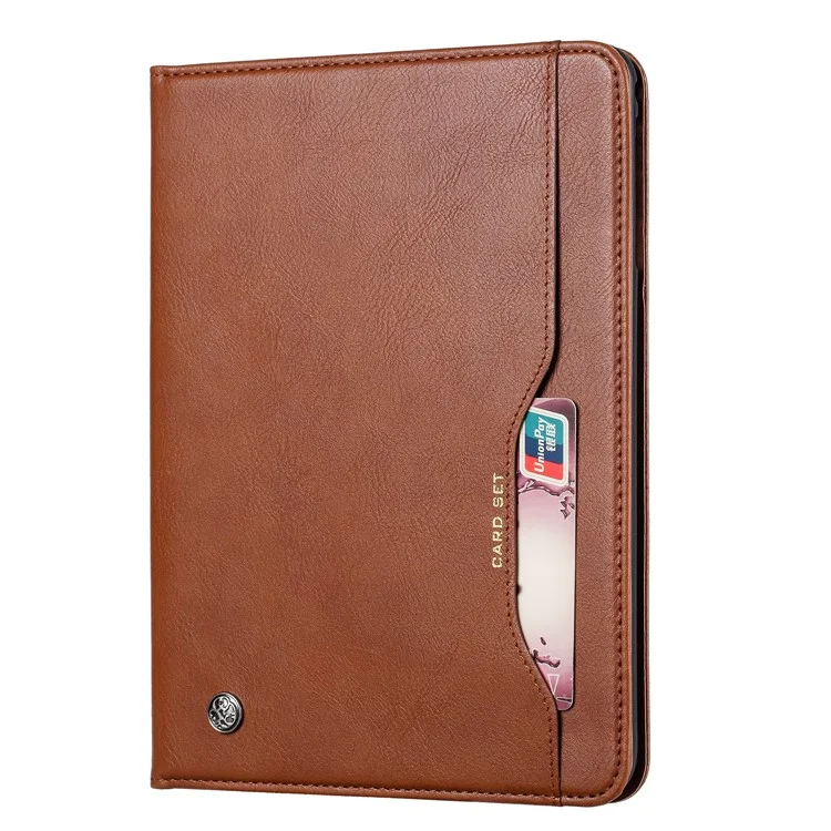 Auto-absorbed Case PU Leather Shell for Samsung Galaxy Tab S6 Lite (2020) P610 P615 / (2022) / (2024) - Brown