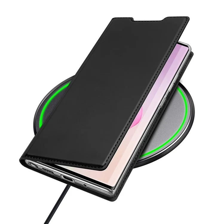 DUX DUCIS Série Skin Pro Étui en cuir délicat avec fente pour carte et support pour Samsung Galaxy Note20 Ultra / Note20 Ultra 5G - Noir 