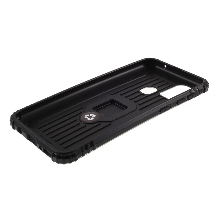 Téléphone Couverture du Doigt Ring Kickstand TPU Back Back Pour Samsung Galaxy M31 - le Noir