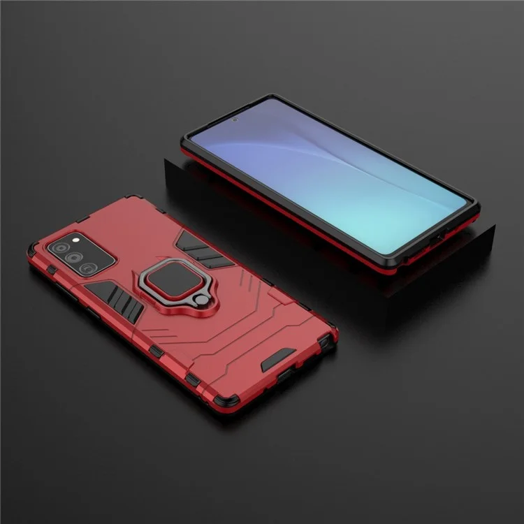 With Kickstand PC TPU Case for Samsung Galaxy Note 20/Note 20 5G - Red