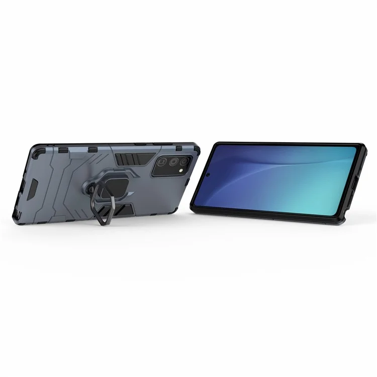Avec étui PC TPU avec support pour Samsung Galaxy Note 20/Note 20 5G - Bleu