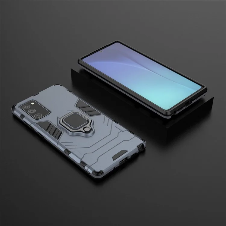 Avec étui PC TPU avec support pour Samsung Galaxy Note 20/Note 20 5G - Bleu