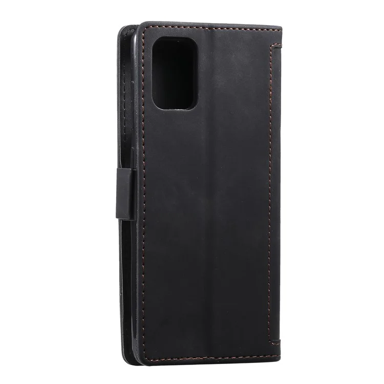 Case de Cuero de Soporte de Billetera de Estilo de Empalme Retro Para Samsung Galaxy Note20/Note20 5G - Negro