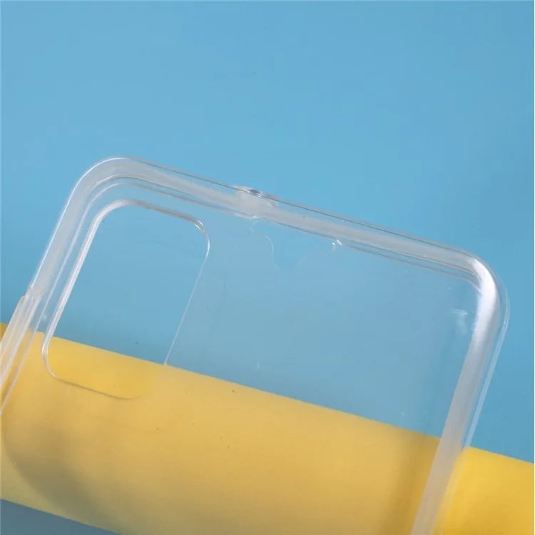 Capa de Telefone Híbrida de Cobertura Total em Acrílico Transparente + TPU + PET para Samsung Galaxy A41 (Versão Global)