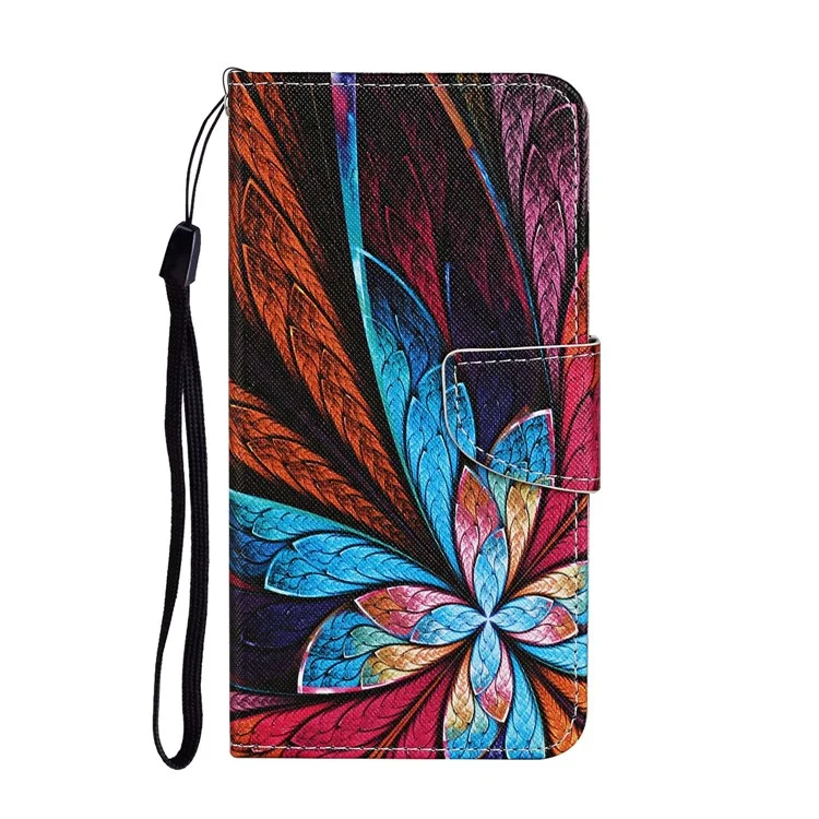 Modèle Impression Flip le Cuir Couvercle du Portefeuille Case de Téléphone Portable Pour Samsung Galaxy A51 SM-A515 - Belle Fleur