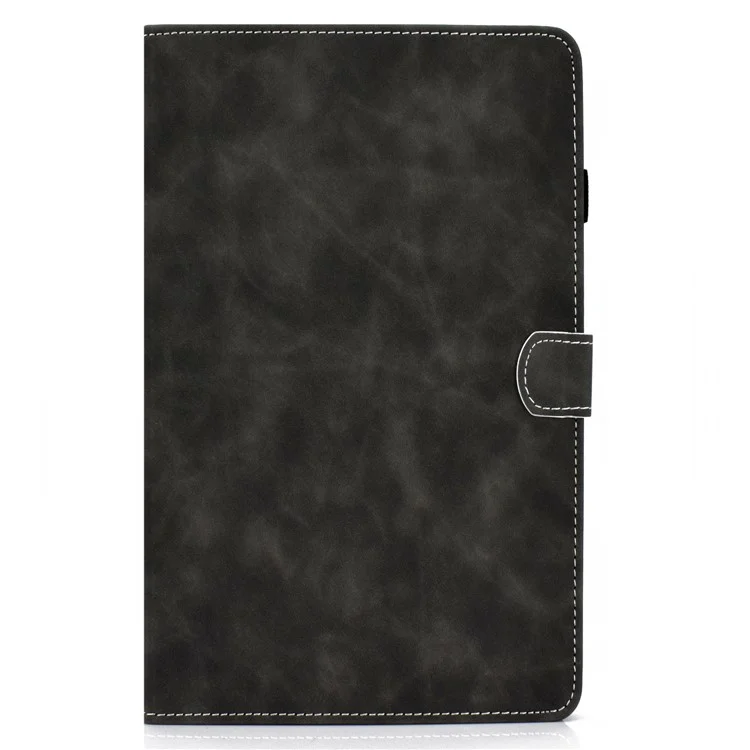 Stand Leather Card Solter Case Para Samsung Galaxy Tab S6 Lite P610 / P615 / S6 Lite (2022) - Preto